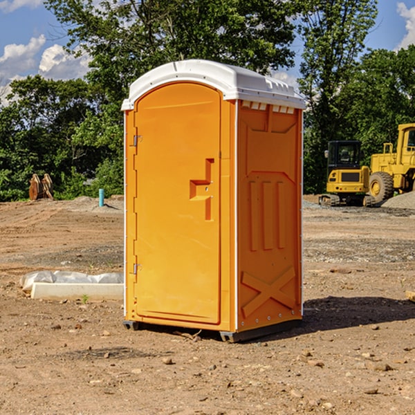 how often are the portable restrooms cleaned and serviced during a rental period in Lordstown Ohio